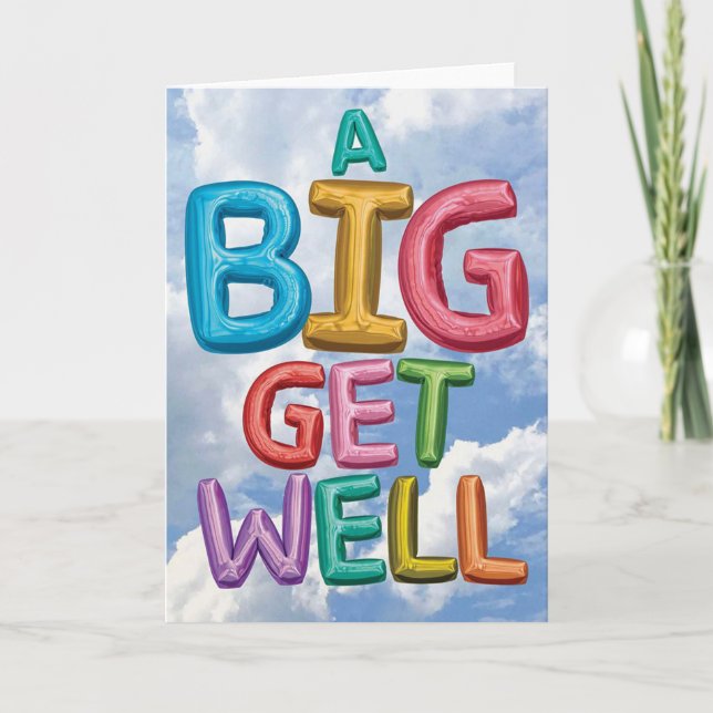 A big get well card for a friend or family member (Front)
