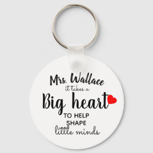 a big heart to teach little minds teacher fashion key ring
