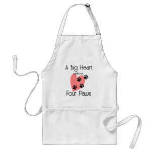 A Big Heart walks on Four Paws - Cute Pet Lover Standard Apron