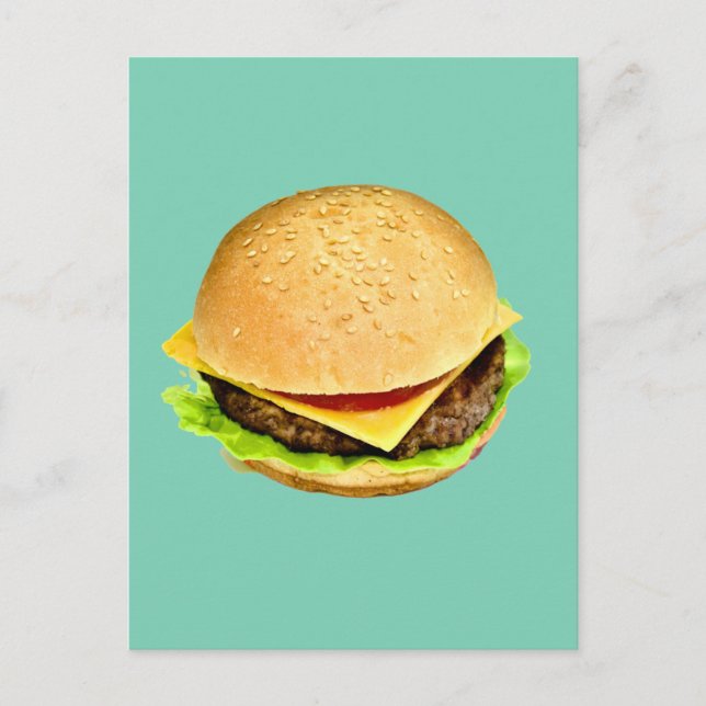 A Big Juicy Cheeseburger Photo Postcard (Front)