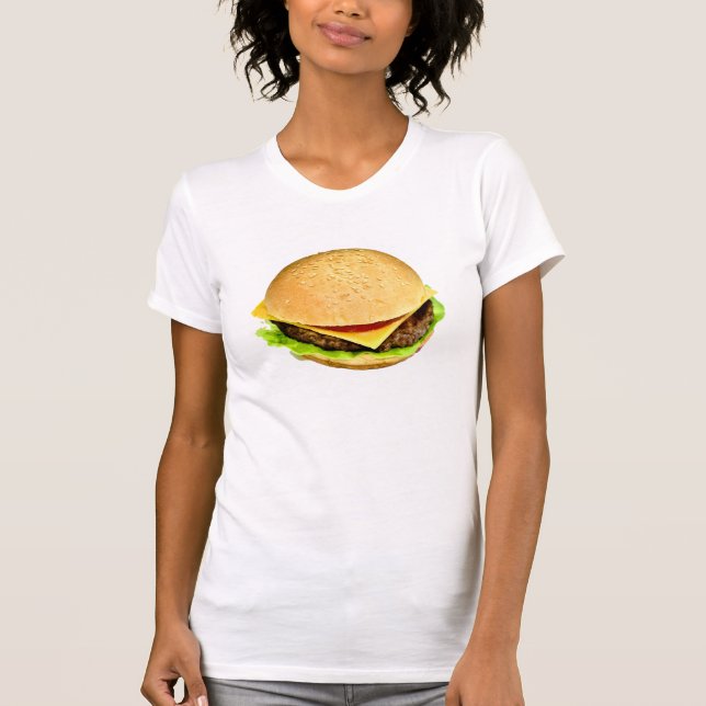 A Big Juicy Cheeseburger Photo T-Shirt (Front)