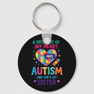 A Big Piece of Heart Has Autism and Sister Key Ring