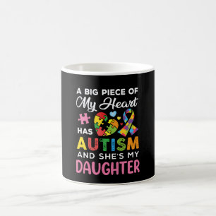 A Big Piece of My Heart Has Autism and She is My D Coffee Mug