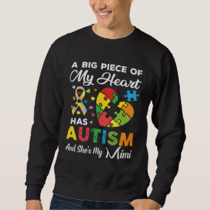 A Big Piece Of My Heart Has Autism and She's My Mi Sweatshirt
