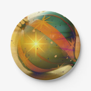 A Big Shiny Christmas Ornament Paper Plate