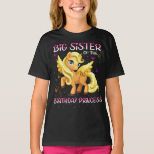 a big sister of the birthday Princess unicorn T-Shirt