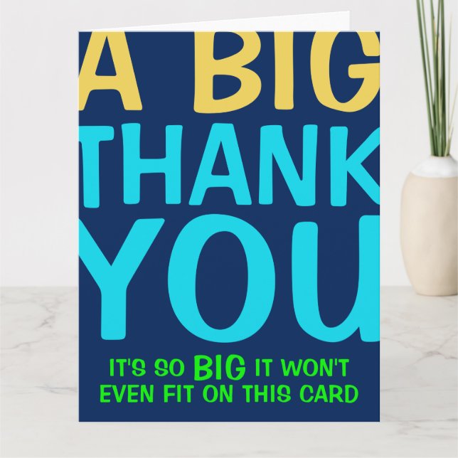 A Big Thank You (Front)