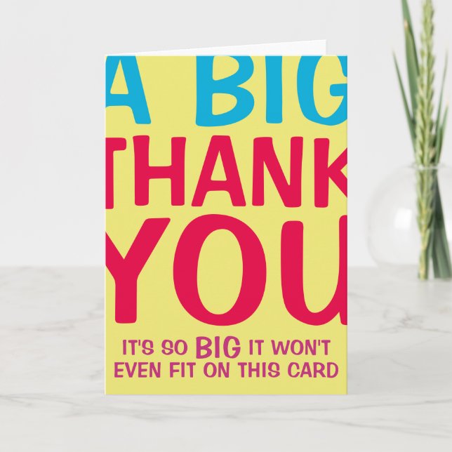 A Big Thank You Card (Front)