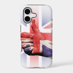 A big thumbs up 'like' with the Union Jack flag