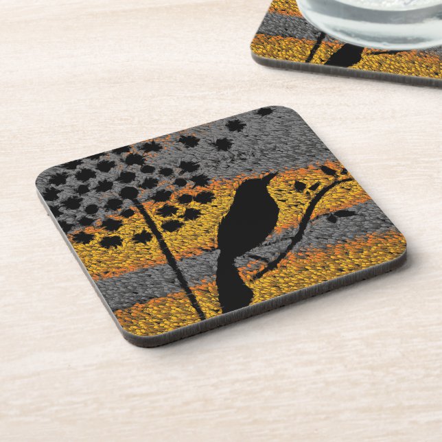 A Bird Among the Feathers Coasters (Left Side)