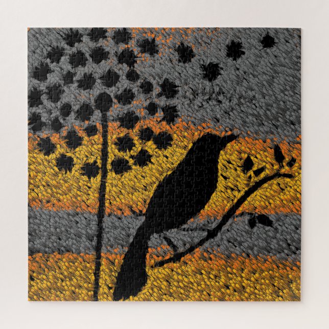 A Bird Among the Feathers  Jigsaw Puzzle (Vertical)