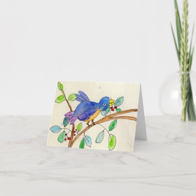 A Bird by Elsa Fleisher, Age 8 Card (Front)