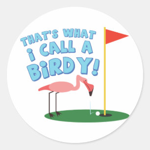 A Birdy Classic Round Sticker
