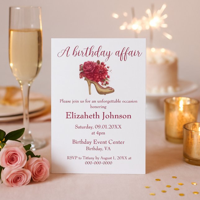 A birthday affair high heels invitation (Creator Uploaded)