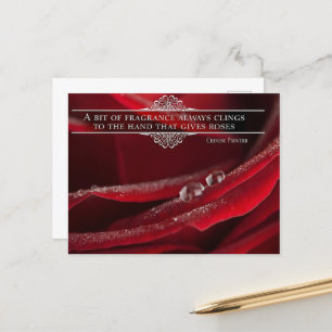 "A bit of fragrance" Inspirational Quote Postcard