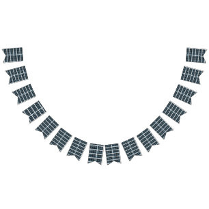 a black and white chequered pattern with a white b bunting 