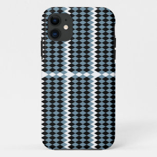 a black and white chequered pattern with a white b Case-Mate iPhone case