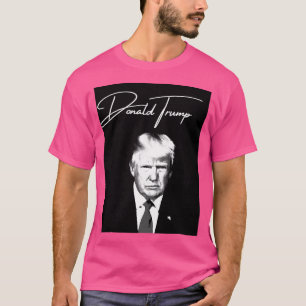 A Black And White Donald Trump T-Shirt