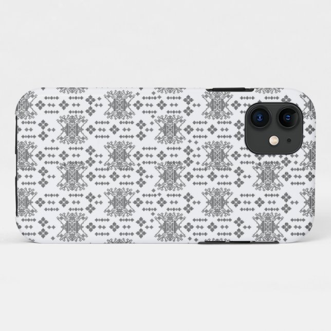 a black and white pattern with a white background Case-Mate iPhone case (Back (Horizontal))