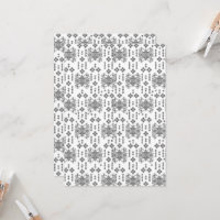 a black and white pattern with a white background
