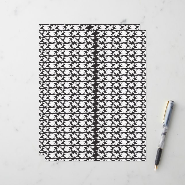 a black and white photo of a pattern (Front/Back In Situ)