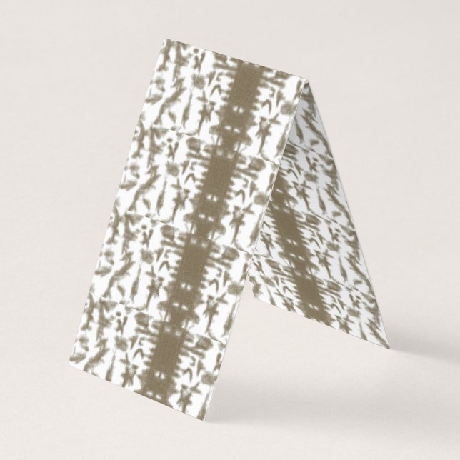 a black and white photo of a pattern business card (Back)