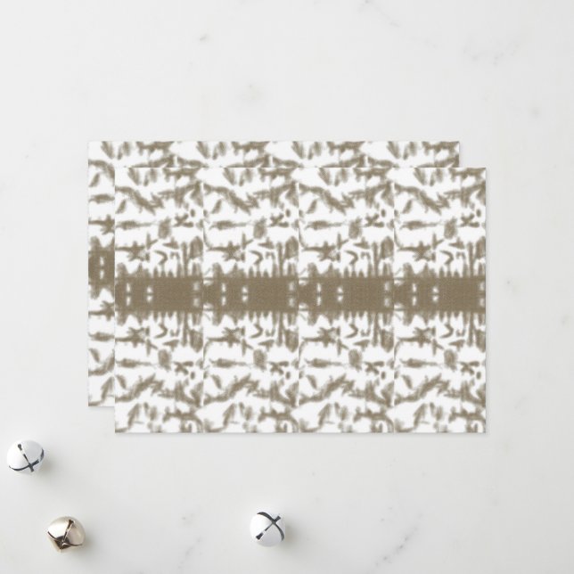 a black and white photo of a pattern holiday card (Front/Back In Situ)