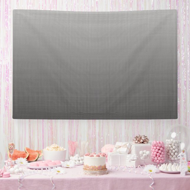 a black and white photo of a wall_ banner (Party)