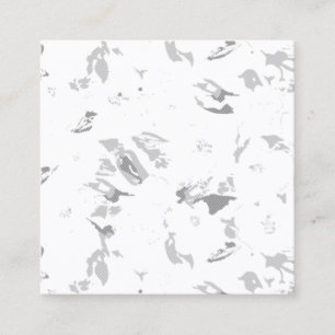  a black and white photo of a white background calling card