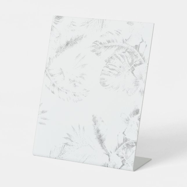 a black and white photo of a white background pedestal sign (Front)