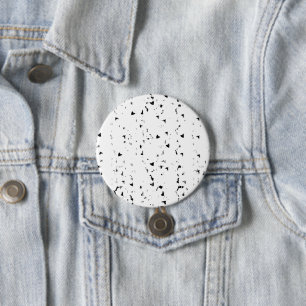 a black and white photo of rain drops 7.5 cm round badge