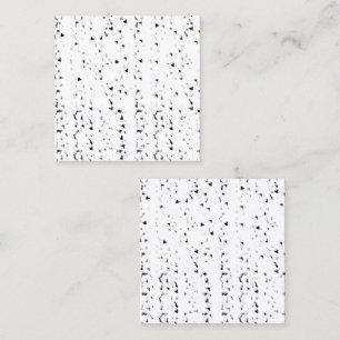 a black and white photo of rain drops calling card
