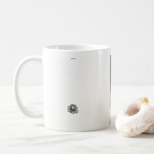 a black and white picture of a bunch of flowers coffee mug