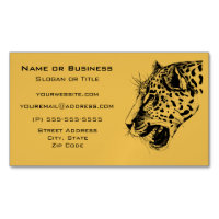 A Black and Yellow Hand Drawn Leopard Illustration