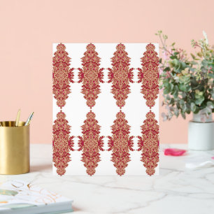 a black background with a red pattern on it acrylic sign