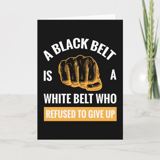 A Black Belt Karate Martial Arts Card (Front)