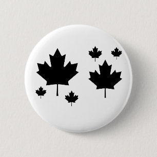 A Black Maple Leaf Graphic,canada,canadian,maple l 6 Cm Round Badge