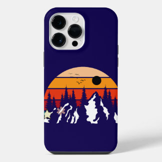 A black mountain view iPhone 14 pro max case