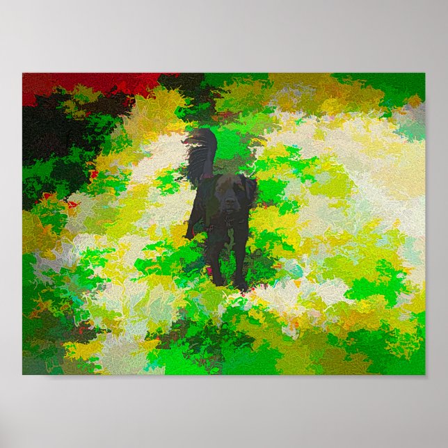 A Black Mutt Named Smokey Colour Variations Art Poster (Front)
