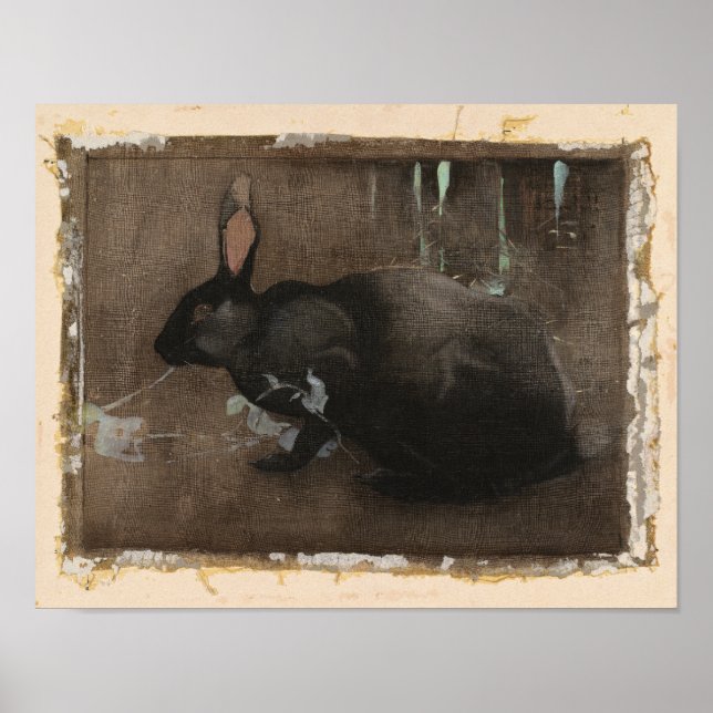A Black Rabbit | Joseph Crawhall Poster (Front)
