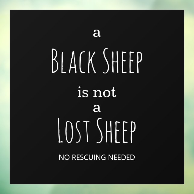 A Black Sheep is Not a Lost Sheep No Rescuing (Sheet 3)