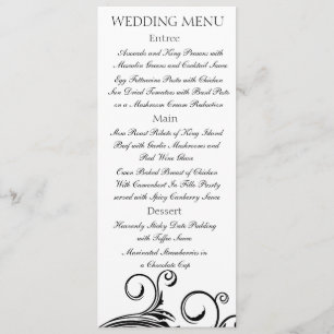 A Black Tie Event -Menu Cards