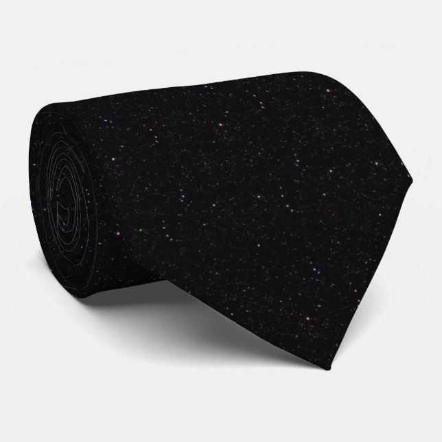 A Black Tie With Stars (Rolled)
