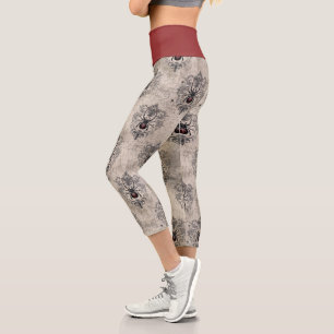 A Black Widow Series Design #17 Capri Leggings