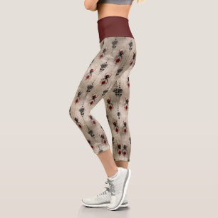 A Black Widow Series Design #6 Capri Leggings