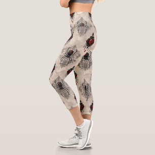 A Black Widow Series Design #7 Capri Leggings