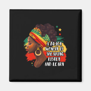 A Black Woman Is Speaking Listen And Learn Melanin Magnet