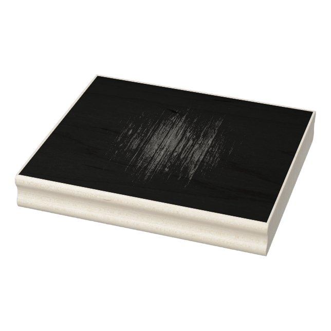 a black wood texture background with a white strip rubber stamp (Stamp)