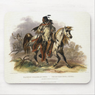 A Blackfoot Indian on Horseback, plate 19 from Vol Mouse Pad