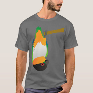 A blackheaded caique hanging upside down digital T-Shirt